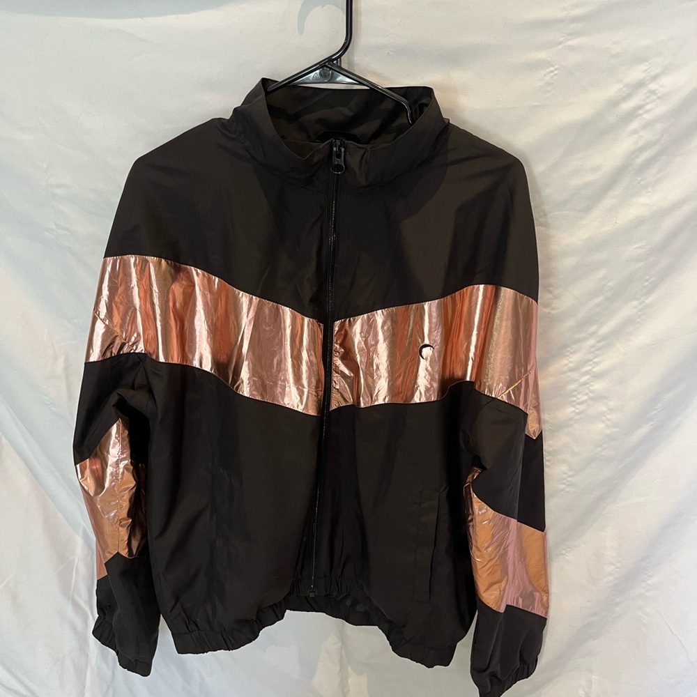 ZIYA Active Pink and Black Shine Block WindbreakerJacket